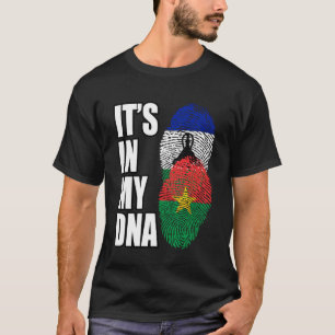 T-shirt Burkina Faso Et Basotho Mélangent Le Drapeau Du Pa