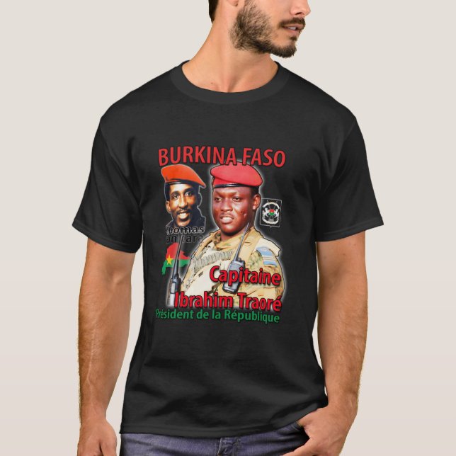 T-shirt Burkina Faso - Thomas Sankara - Ibrahim Traore Pul (Devant)