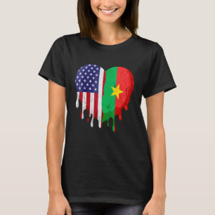 T-shirt Burkinabé Patriot Américain Cultive Pays Fondu H