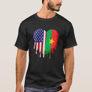 T-shirt Burkinabé Patriot Américain Cultive Pays Fondu H