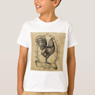 T-shirt Burlap vintage de poulet