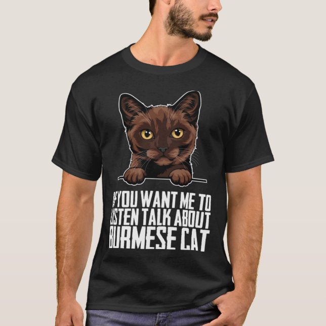 T-shirt Burmese Burmese cat Burmese mother (Devant)