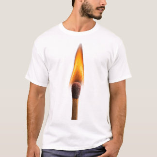 T-shirt Burning Matchstick Flame Art – Fire Spark Dark Aes