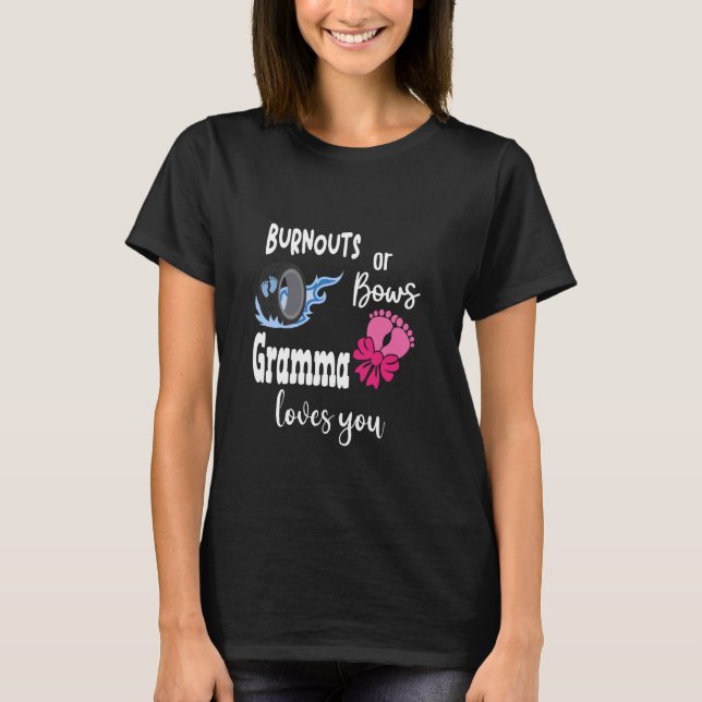 T-shirt Burnouts ou Bows Gramma vous aime grand-mère spéci (Devant)