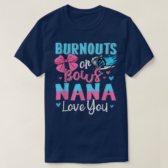 T-shirt Burnouts Ou Bows Nana Vous Aime Genre Révéler Gran (Design devant)