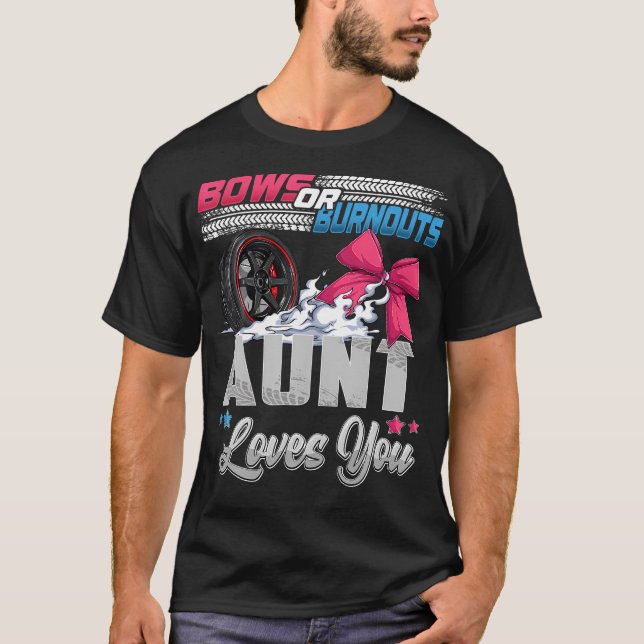 T-shirt Burnouts Ou Bows Sexe Révéler Faire-part de fête (Devant)