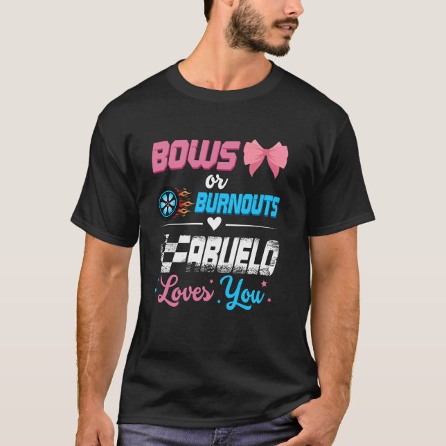 T-shirt Burnouts Ou Bows Sexe Révéler Faire-part de fête (Devant)