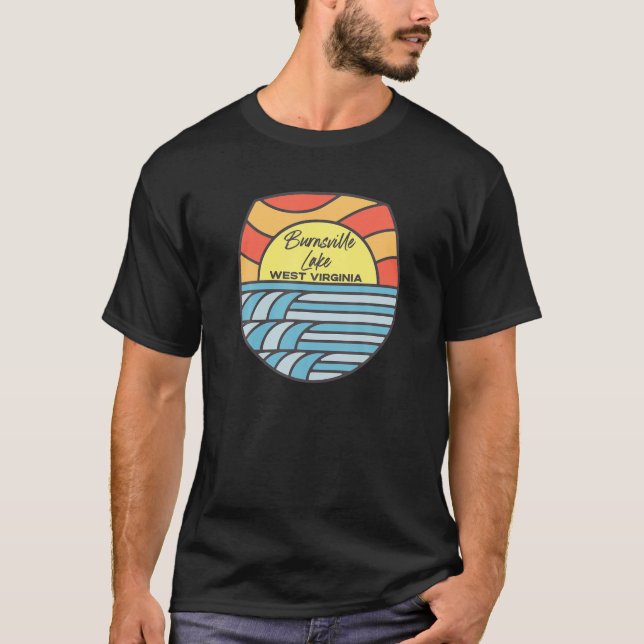 T-shirt Burnsville Lake West Virginia WV Sunset Vacances S (Devant)
