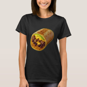 T-shirt burrito drôle pour les gourmands