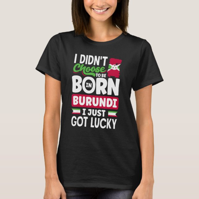 T-shirt Burundi Burundi Burundais Drapeau Burundais Je Vie (Devant)