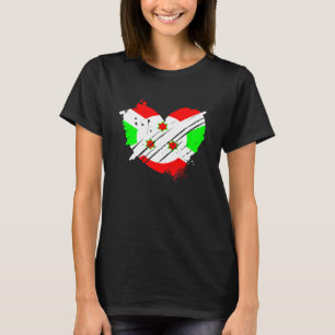 T-shirt Burundi Drapeau I Love Burundi C'Est Dans Mon Dna