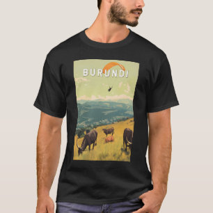 T-shirt Burundi Illustration Voyage Art Vintage