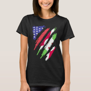 T-shirt Burundi Patriot Américain Cultivé Coeur Drapeaux S
