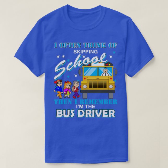 T-shirt Bus chauffeur école de bus amusant (Design devant)