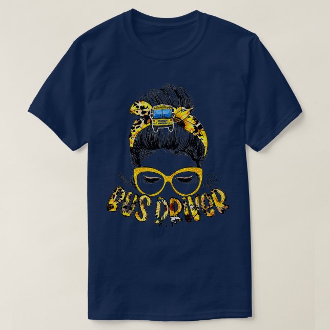 T-shirt Bus Conducteur Vie Messeuse Bun Sunflower Mature S (Design devant)