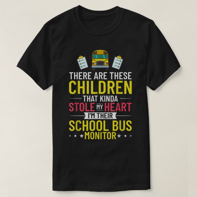 T-shirt Bus Monitor School Bus Attendant Assistant Appreci (Design devant)