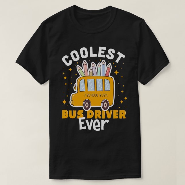 T-shirt Bus scolaire le plus froid jamais (Design devant)