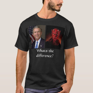 T-shirt Bush et le diable, ce qui est la différence ?