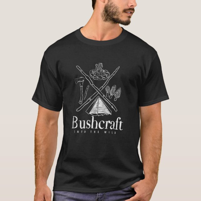 T-shirt Bushcraft Survival Wilderness Skills (Devant)