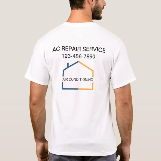 T-shirt Business Air Conditioning Field Logo Shirts de tra (Dos)