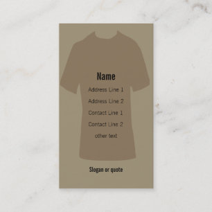 T Shirt Business Card