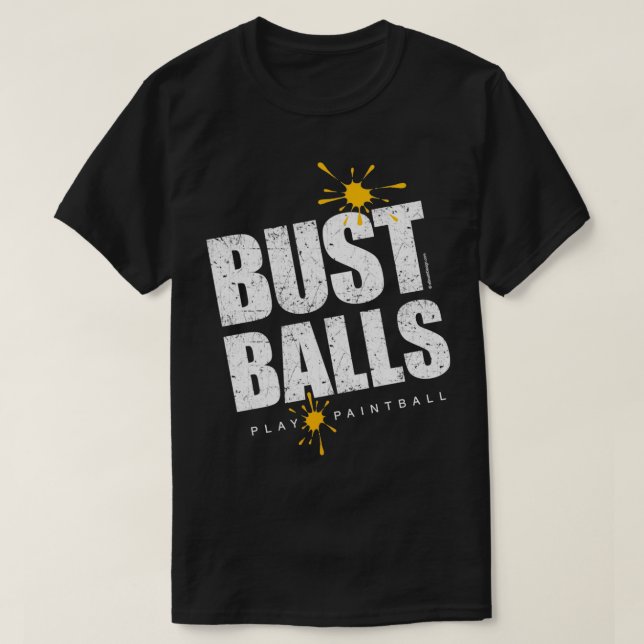 T-shirt Bust Balls Painball (Design devant)