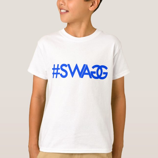T-shirt Butin Hashtag (bleu) (Devant)