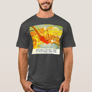 T-shirt Butlins Holiday Camp vintage poster de voyage