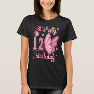 T-shirt BUTTERFLY Anniversaire Princesse 12ème Anniversair
