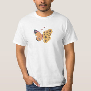 T-shirt butterfly flowers