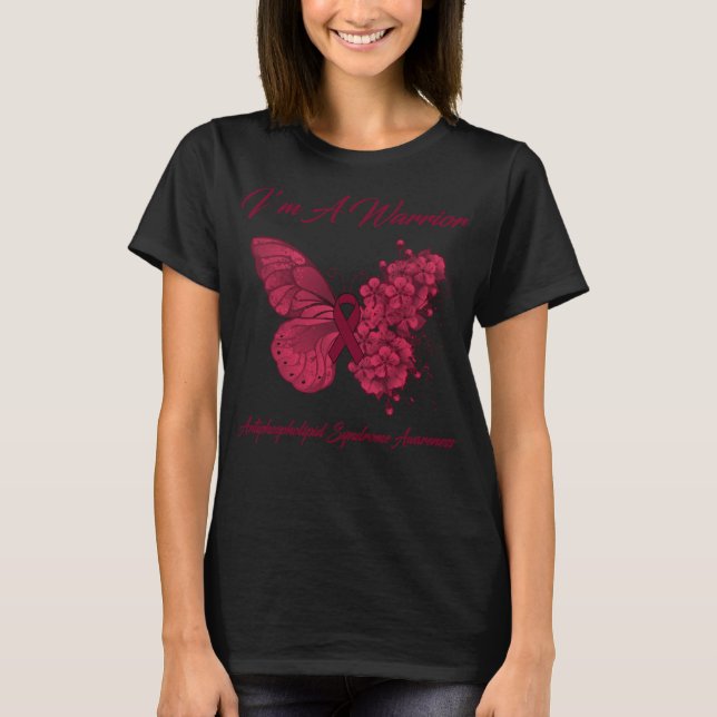 T-shirt Butterfly I’m A Warrior Antiphospholipid Syndrome (Devant)
