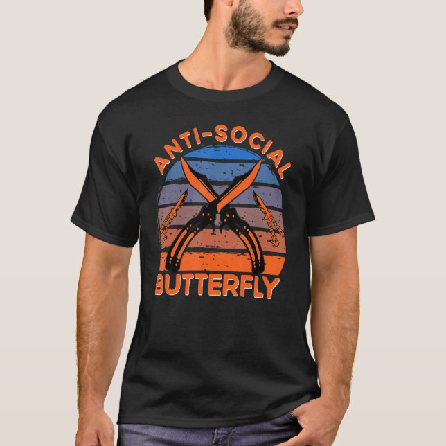 T-shirt Butterfly Knife Balisong Quote 8 (Devant)