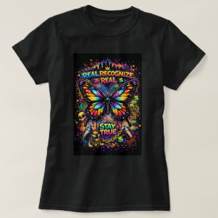 T-shirt Butterfly Tees Co Chemise Papillon Graffiti 004780