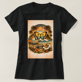 T-shirt Butterfly TEES CO. Chemise Rétro Papillon 0047882