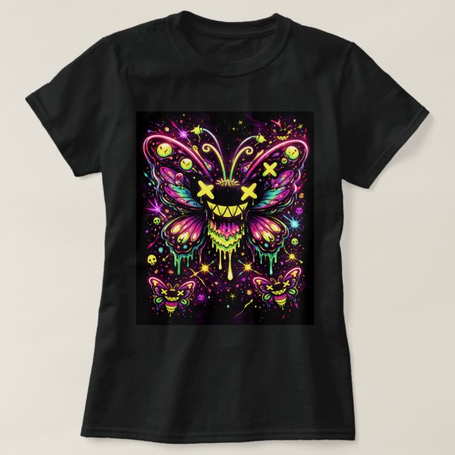 T-shirt Butterfly Tees Co. Papillon Drôle 0047774 (Design devant)