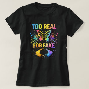 T-shirt Butterfly Tees Co. Trop Réel Pour Faux 0047725