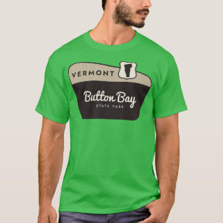 T-shirt Button Bay State Park Affiche de bienvenue du Verm