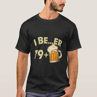 T-shirt Buveur de bière 80 ans