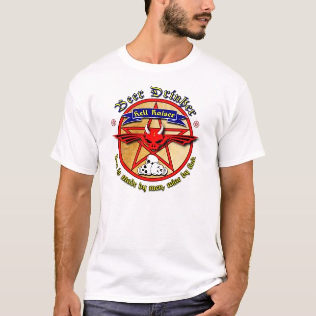 T-shirt Buveur de bière et éleveur d'enfer (Devant)