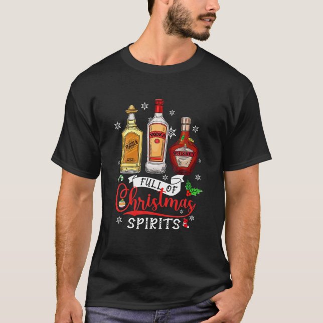 T-shirt Buveur De Whiskey Tequila Vodka Plein De Sp De Noë (Devant)