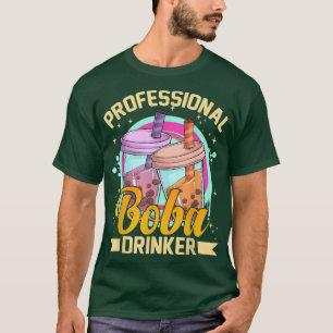 T-shirt Buveur professionnel Boba Drôle Bubble Thé et Lait