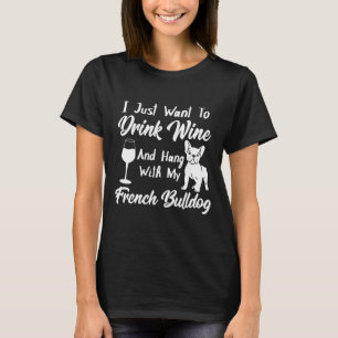 T-shirt Buvez Du Vin Et Accrochez-Vous Avec Mon Chien À Ve