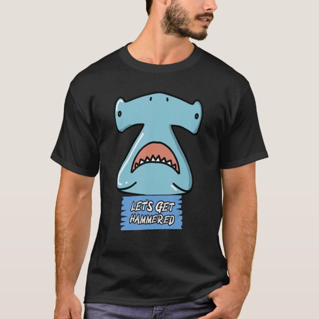 T-shirt Buvons du requin martelé en tête de marteau (Devant)