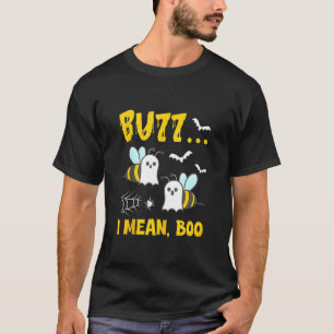 T-shirt Buzz Je Veux Dire Boo Halloween Bee Ghost Funny