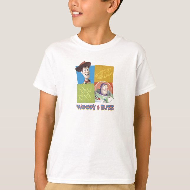 T-shirt Buzz Lightyear et le logo Woody de Toy Story (Devant)