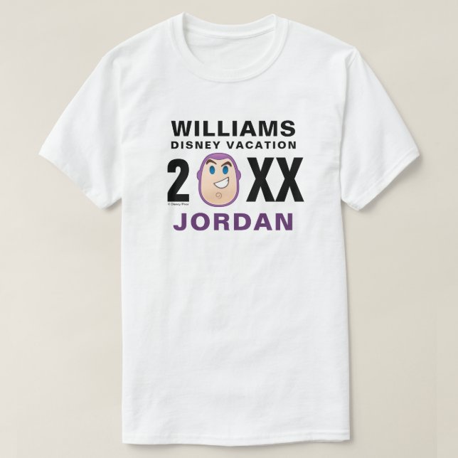 T-shirt Buzz Lightyear - Vacances en famille (Design devant)