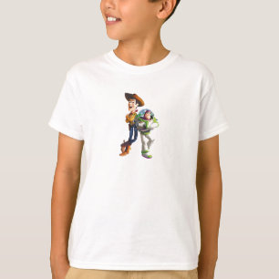 T-shirt Buzz Lightyear & Woody se tenant derrière