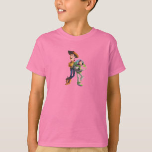 T-shirt Buzz Lightyear & Woody se tenant derrière