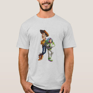 T-shirt Buzz Lightyear & Woody se tenant derrière