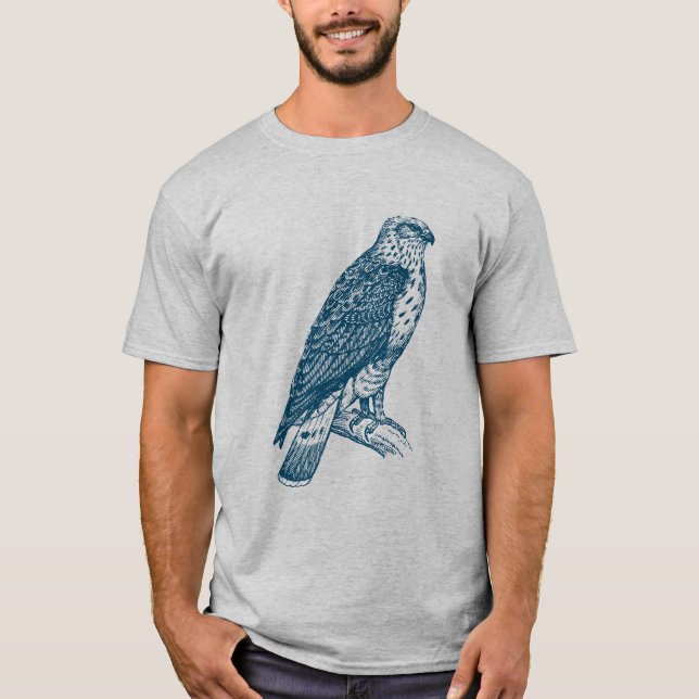 T-shirt Buzzard - Bleu Océan (Devant)